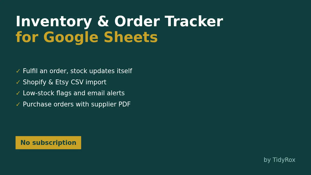 Coperta Inventory and Order Tracker.